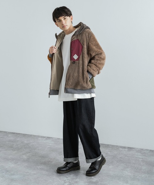 「KRIFF MAYER」 ジップアップブルゾン L ネイビー メンズ_画像6