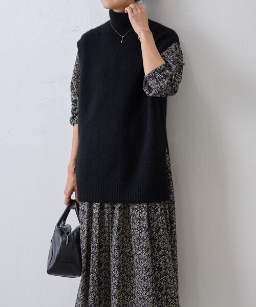 BEARDSLEY（ビアズリー） ニットベスト FREE ブラック レディース