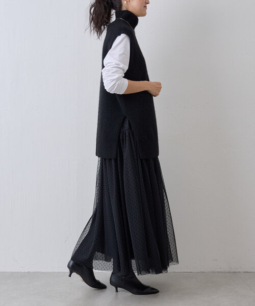 BEARDSLEY（ビアズリー） ニットベスト FREE ブラック レディース