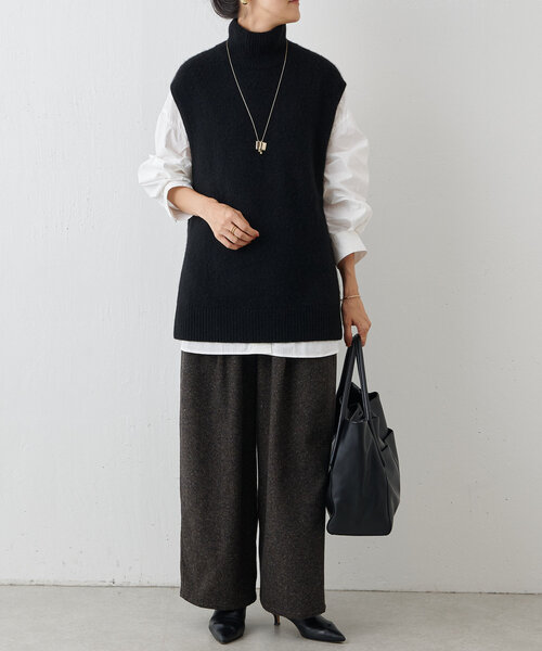 ビアズリー　ベスト BEARDSLEY（ビアズリー） ニットベスト FREE ブラック レディース