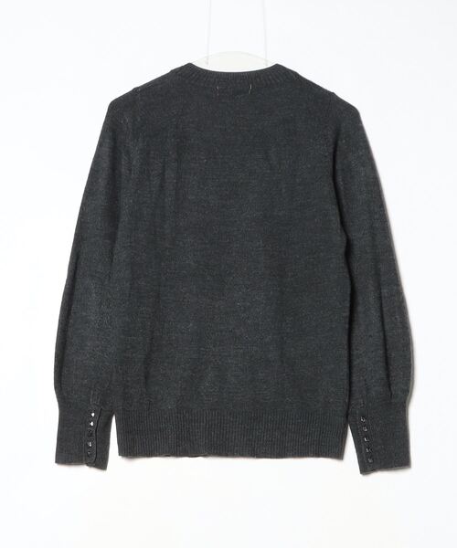 JEANASIS（ジーナシス） 刺繍Vネックニット FREE グレー レディース