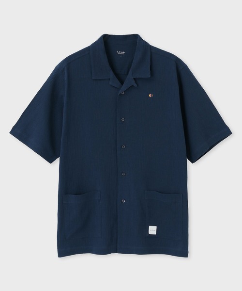 すぐ届く【Paul Smith】Vネック リブ半袖カットソー \tコットン Vネック リブ半袖カットソー（ホワイト） ｜ポール・スミス