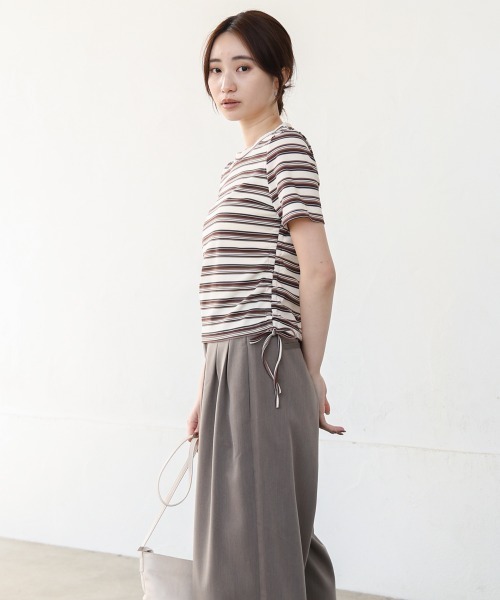 tシャツ シャーリング ボーダー Tシャツ レディース BEAUTY&YOUTH UNITED ARROWS｜シャーリング ボーダー Tシャツ