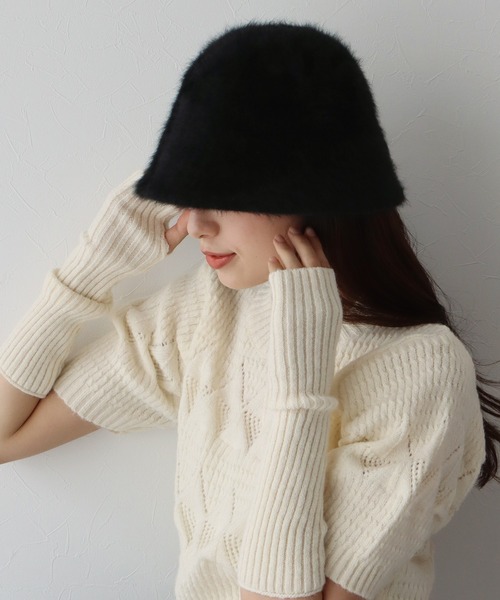 「BLUEEAST」 ハット FREE オフホワイト レディース_画像8