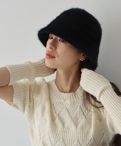 「BLUEEAST」 ハット FREE オフホワイト レディース_画像9