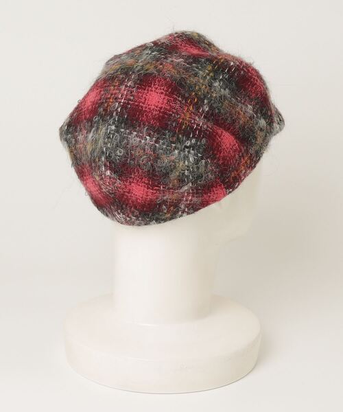 「LOLO」 チェック柄キャスケット - ピンク レディース_画像2