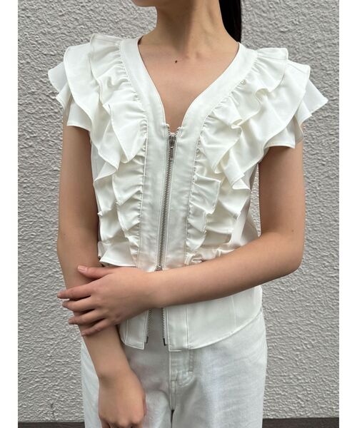 LAGUNAMOON（ラグナムーン） ブラウス シャツ WZIPフリルブラウス