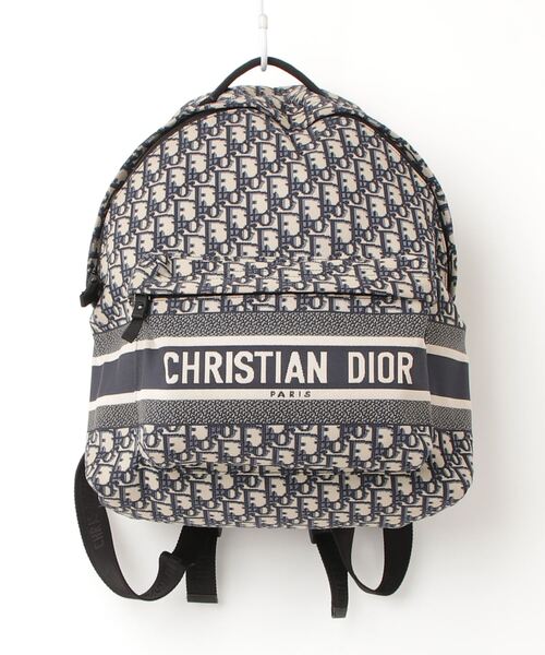CHRISTIAN DIOR ロゴリュック ネイビー Christian Dior ディオール バックパック オブリークジャガード