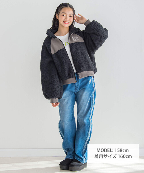 「ZIDDY」 「KIDS」ジップアップブルゾン 150cm ブラック キッズ_画像2