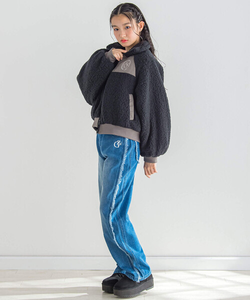 「ZIDDY」 「KIDS」ジップアップブルゾン 150cm ブラック キッズ_画像4