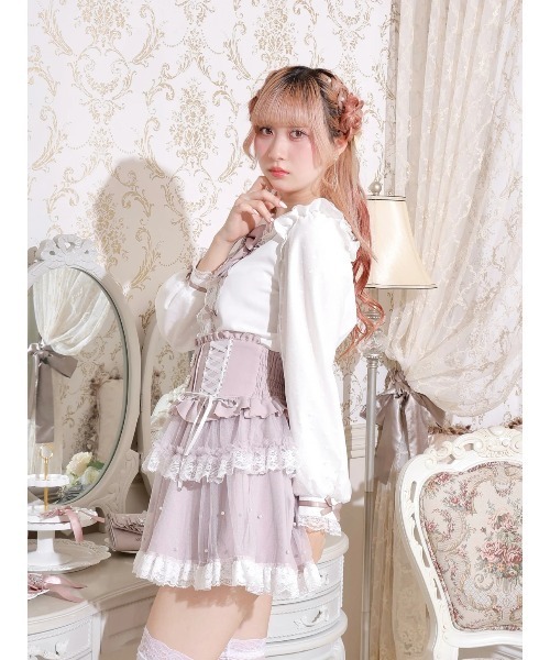 NOEMIE（ノエミー） スカート バックリボンパールチュールティアード