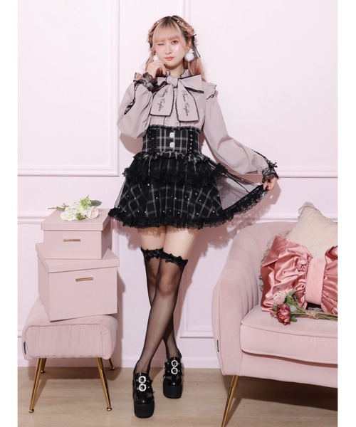 NOEMIE（ノエミー） スカート バックリボンパールチュールティアード