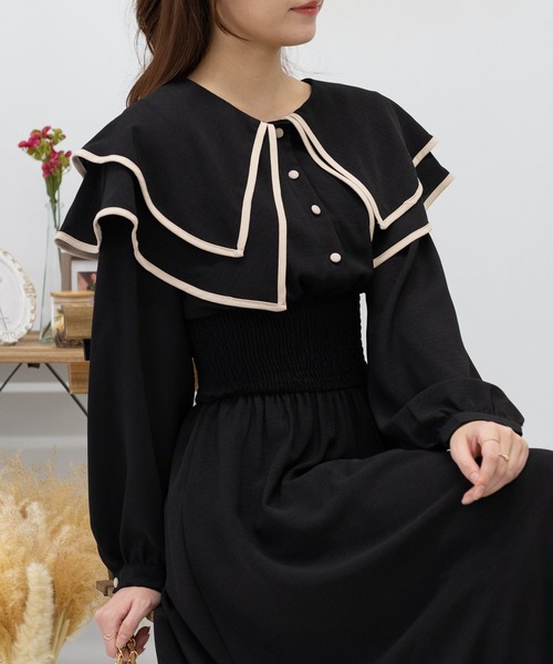 pumpkin port 「pumpkin port」 長袖ワンピース MEDIUM ブラック