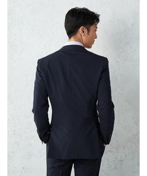 【じっぷ様用】Perfect Suit Factory ネイビー スーツ Perfect Suit FActory セットアップ 「上下洗える/ベスト付」WEB