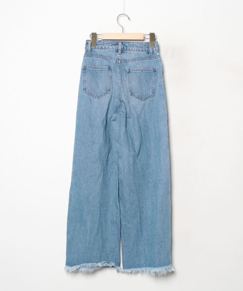 「EMODA」 加工デニムパンツ 0 ブルー レディース