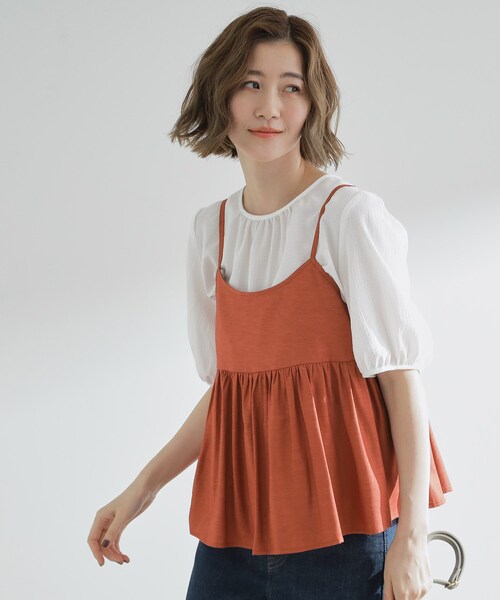 grove（グローブ） リネンシャツ ブラウス シャツ 「2点SET/お洒落見え