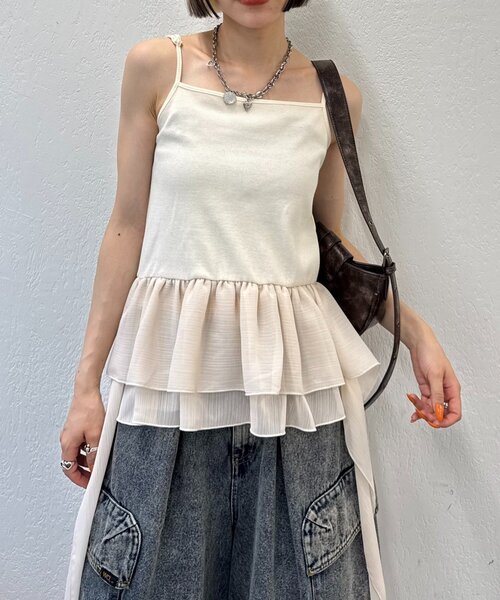 w closet（ダブルクローゼット） キャミソール 「25AW」イレヘムキャミ
