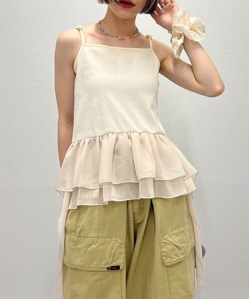 w closet（ダブルクローゼット） キャミソール 「25AW」イレヘムキャミ