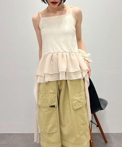 w closet（ダブルクローゼット） キャミソール 「25AW」イレヘムキャミ