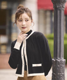 プロポーション ボディドレッシング（PROPORTION BODY DRESSING）/＜ハンドウォッシャブル＞ニュアンス釦ニットアンサンブル 25AW PROPORTION BODY DRESSING（プロポーションボディドレッシング