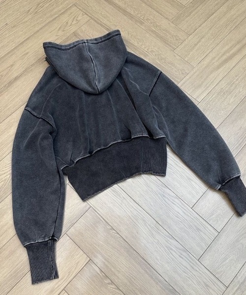 「lilful」 ジップアップパーカー M ブラック レディース