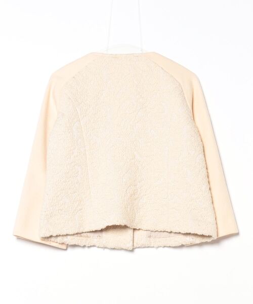 「luxluft」 ノーカラージャケット 36 ベージュ レディース_画像2