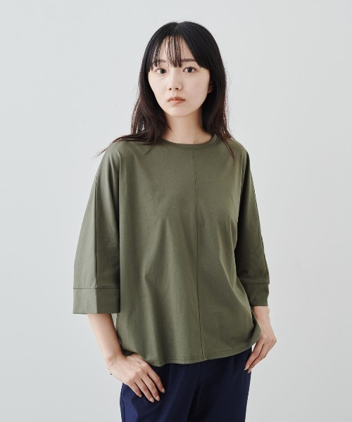 tシャツ ＩＥＤＩＴ　ＵＶカット・接触冷感機能の綿１００％国産ドルマンＴシャツ レディース | IEDIT | 03