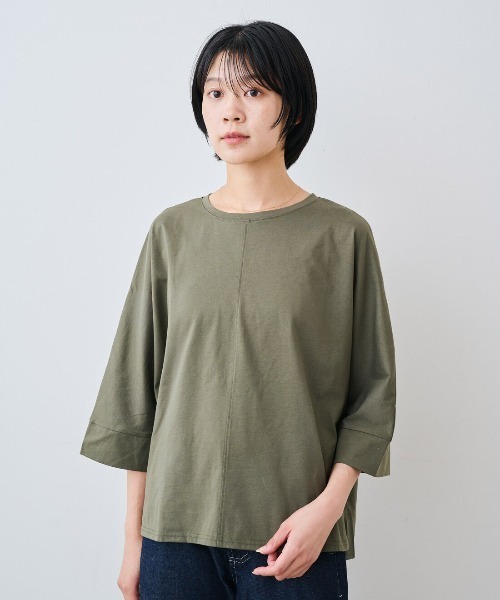 tシャツ ＩＥＤＩＴ　ＵＶカット・接触冷感機能の綿１００％国産ドルマンＴシャツ レディース | IEDIT | 05