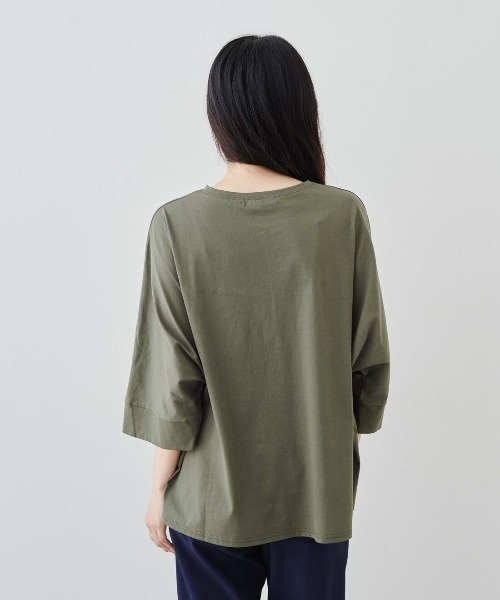 tシャツ ＩＥＤＩＴ　ＵＶカット・接触冷感機能の綿１００％国産ドルマンＴシャツ レディース | IEDIT | 07