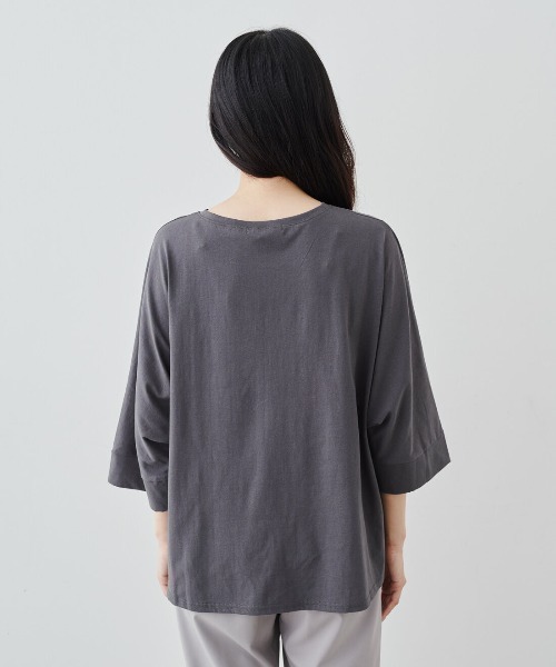 tシャツ ＩＥＤＩＴ　ＵＶカット・接触冷感機能の綿１００％国産ドルマンＴシャツ レディース | IEDIT | 10