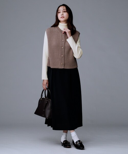 [Kurotyann22jp]ウール100% アンサンブルセーター セール】 【洗える/アンサンブル可能/ウール100%】リブタートルネック