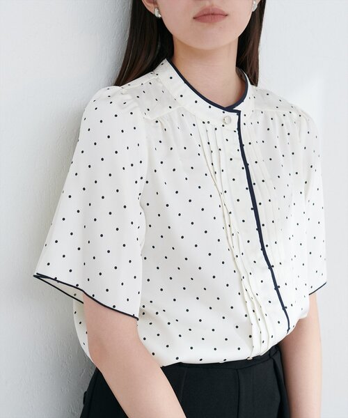 「natural couture」 半袖ブラウス FREE ネイビー レディース_画像7