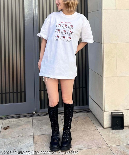 「4GEEKs by SPIRALGIRL」 「HELLO KITTY」半袖Tシャツ FREE ホワイト レディース_画像3