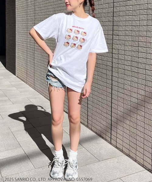 「4GEEKs by SPIRALGIRL」 「HELLO KITTY」半袖Tシャツ FREE ホワイト レディース_画像5