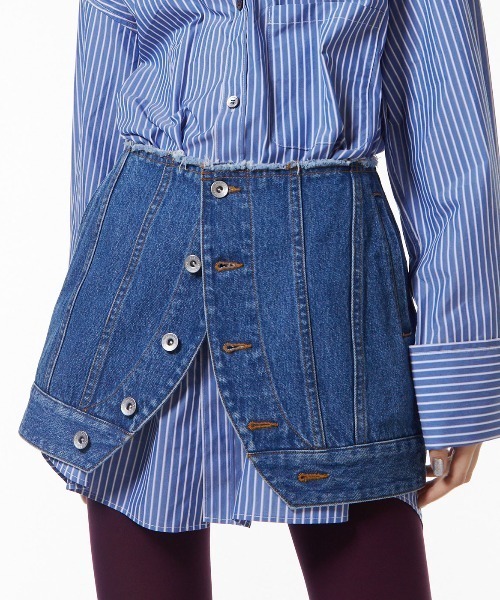 JOSEMOON☆ジョゼムーン☆デニムラップスカート☆ブルー☆新品 JOSE MOON（ジョゼムーン） デニムスカート DENIM LAP SKIRT/デニム