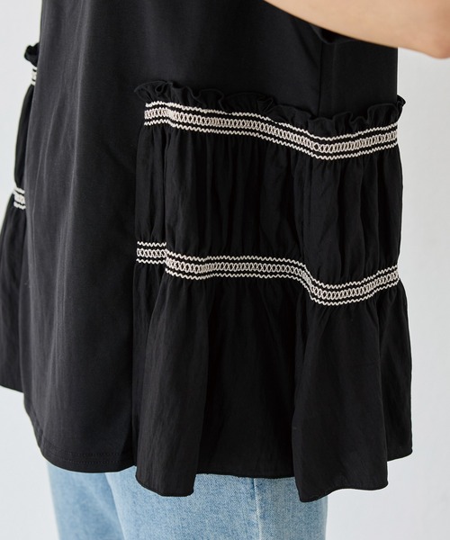 「LAVEANGE」 半袖カットソー 5L ブラック レディース_画像5