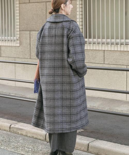 タグ付き新品✨アーバンリサーチ　ビッグカラー　コート　ロング　ウール　シルク ITEMS URBANRESEARCH（アイテムズ アーバンリサーチ） コート アウター