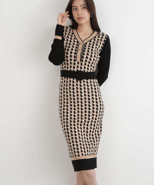 PINKY&DIANNE（ピンキー アンド ダイアン） ワンピース ジオメトリック