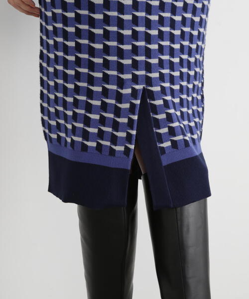 ピンキー＆ダイアン（PINKY&DIANNE）/◆ジオメトリックジャガードニットワンピース PINKY&DIANNE（ピンキー アンド ダイアン） ワンピース ジオメトリック