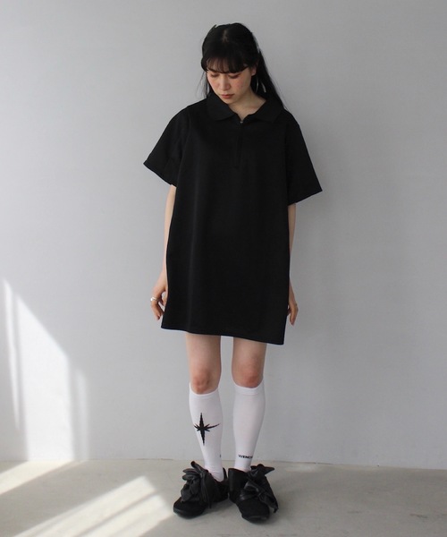 SANSeLF（サンセルフ） 半袖ワンピース FREE ブラック レディース