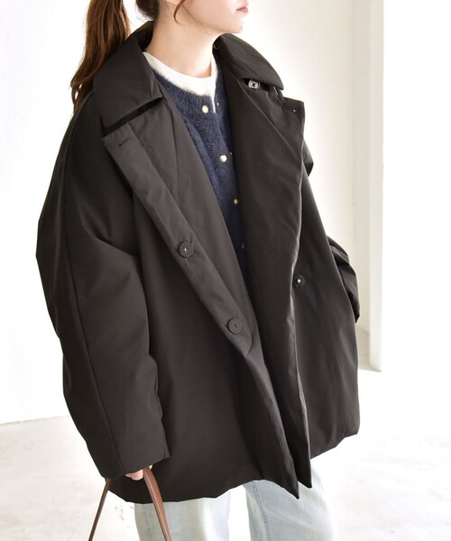 quaranciel コート アウター quaranciel:「撥水加工」中綿 テーラード