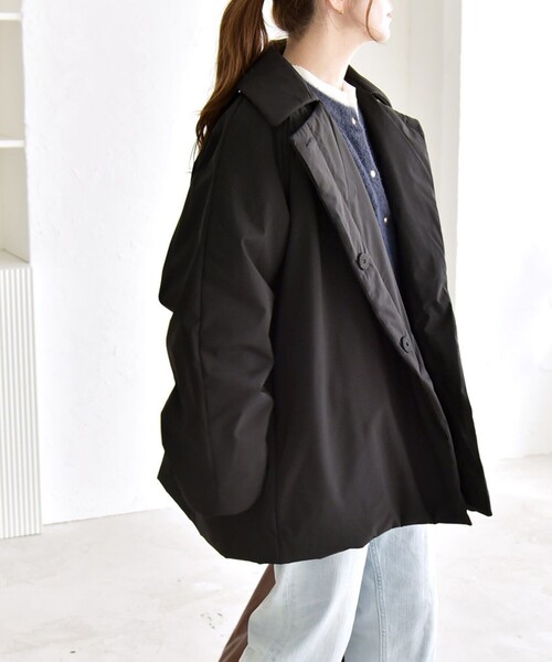 quaranciel コート アウター quaranciel:「撥水加工」中綿 テーラード