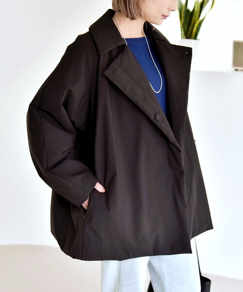 quaranciel コート アウター quaranciel:「撥水加工」中綿 テーラード