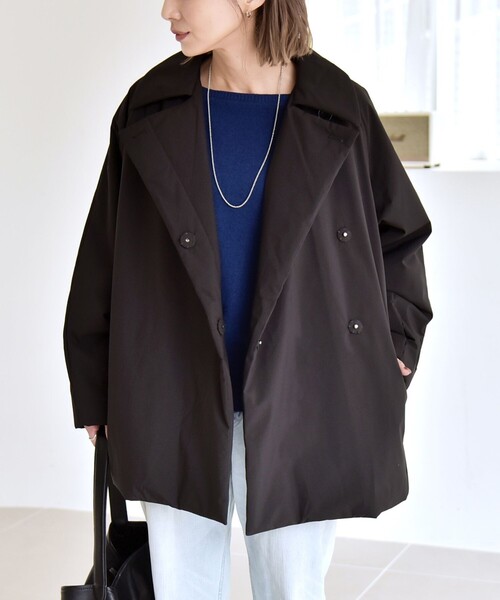 quaranciel コート アウター quaranciel:「撥水加工」中綿 テーラード