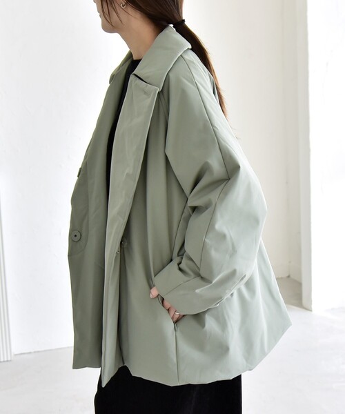 quaranciel コート アウター quaranciel:「撥水加工」中綿 テーラード