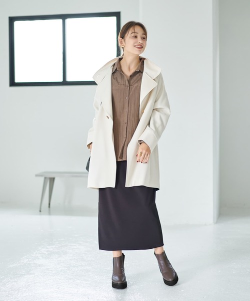 STYLE DELI（スタイルデリ） ブラウス シャツ シワ加工グロッシー