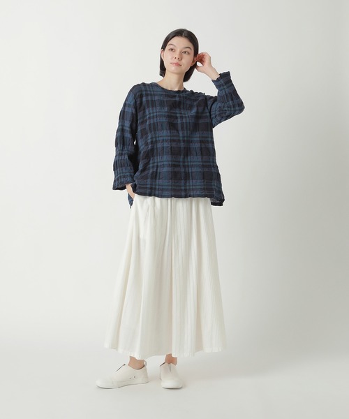 Plantation（プランテーション） ブラウス シャツ シュリンクチェック