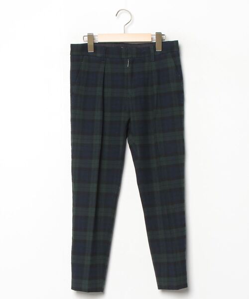 FLORENT（フローレント） チェック柄スラックス 34 グリーン