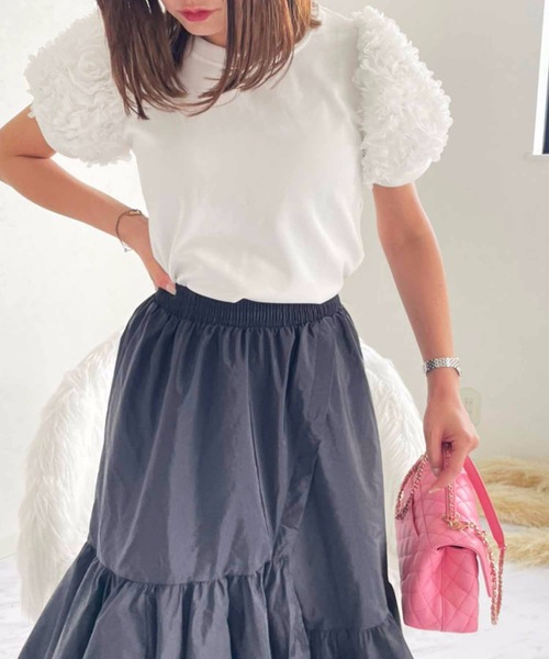 「M y u」 半袖カットソー FREE ピンク レディース_画像5