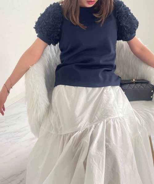 「M y u」 半袖カットソー FREE ピンク レディース_画像8